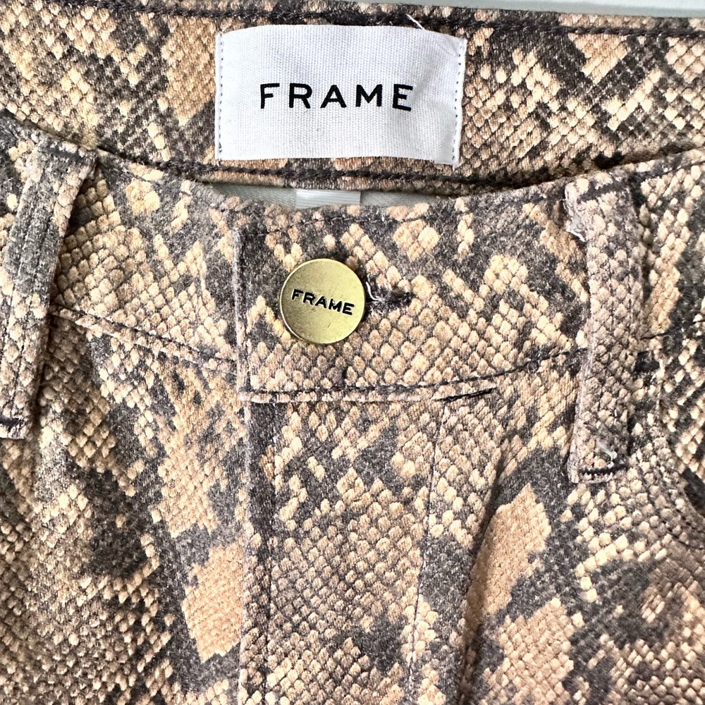 Frame Python Print Coated Denim - Picture 3 of 7